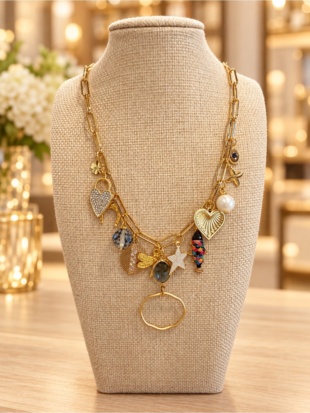 Eclectic charms necklace